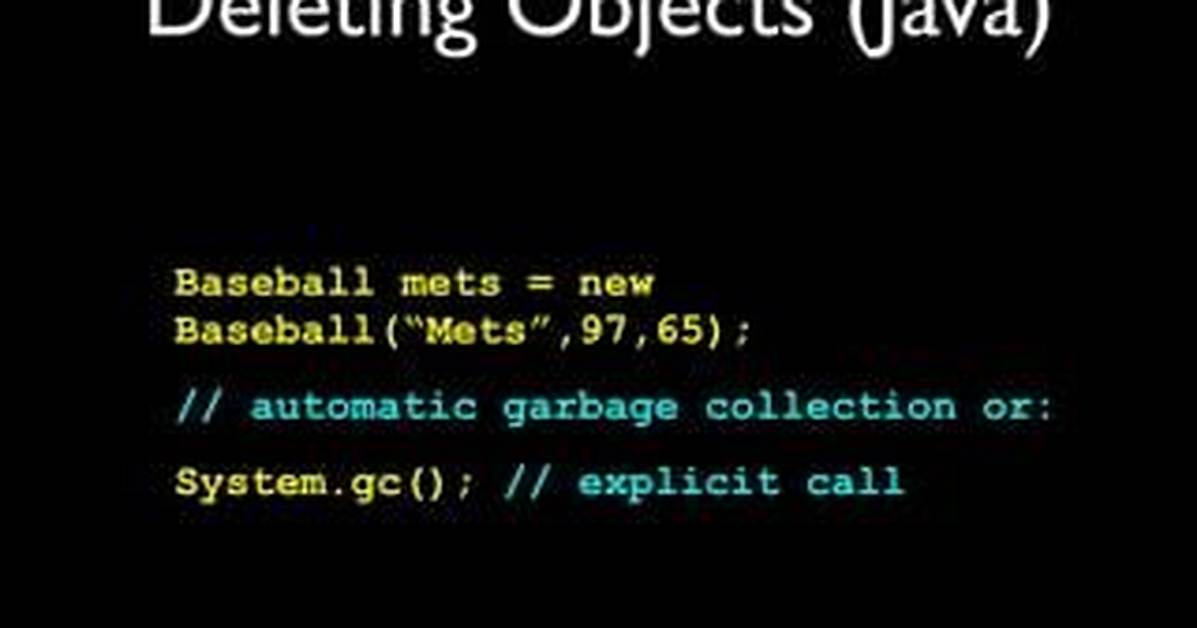 Deleting an Object in Java?