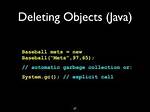 Deleting an Object in Java?