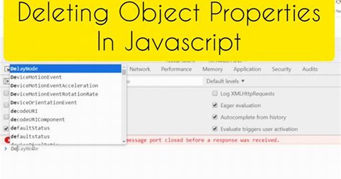 Deleting Objects in Javascript