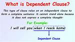 Dependant Clause