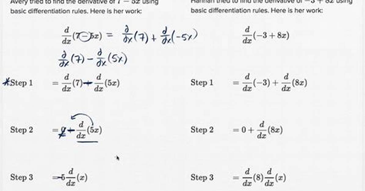 Derive or Differentiate?