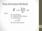 Derive the Step Deviation Method for Mean