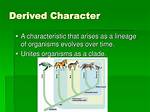 Derived Character