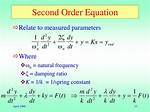 Deriving Second Order Transfer Function from Spring Mass Damper System. .