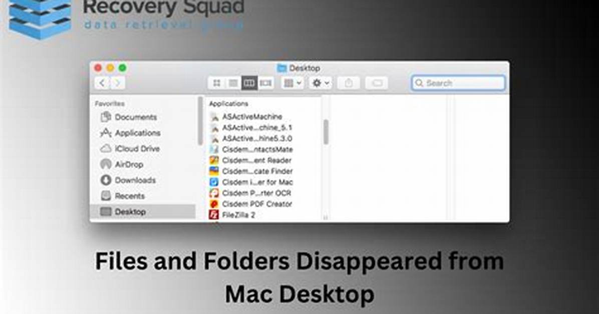 Desktop Folder Disappeared Mac?