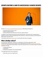Devops Culture & How to Successfully Achieve Devops