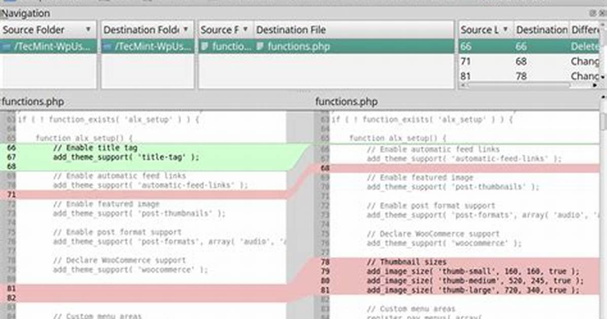 Diff Files Present in Two Different Directories