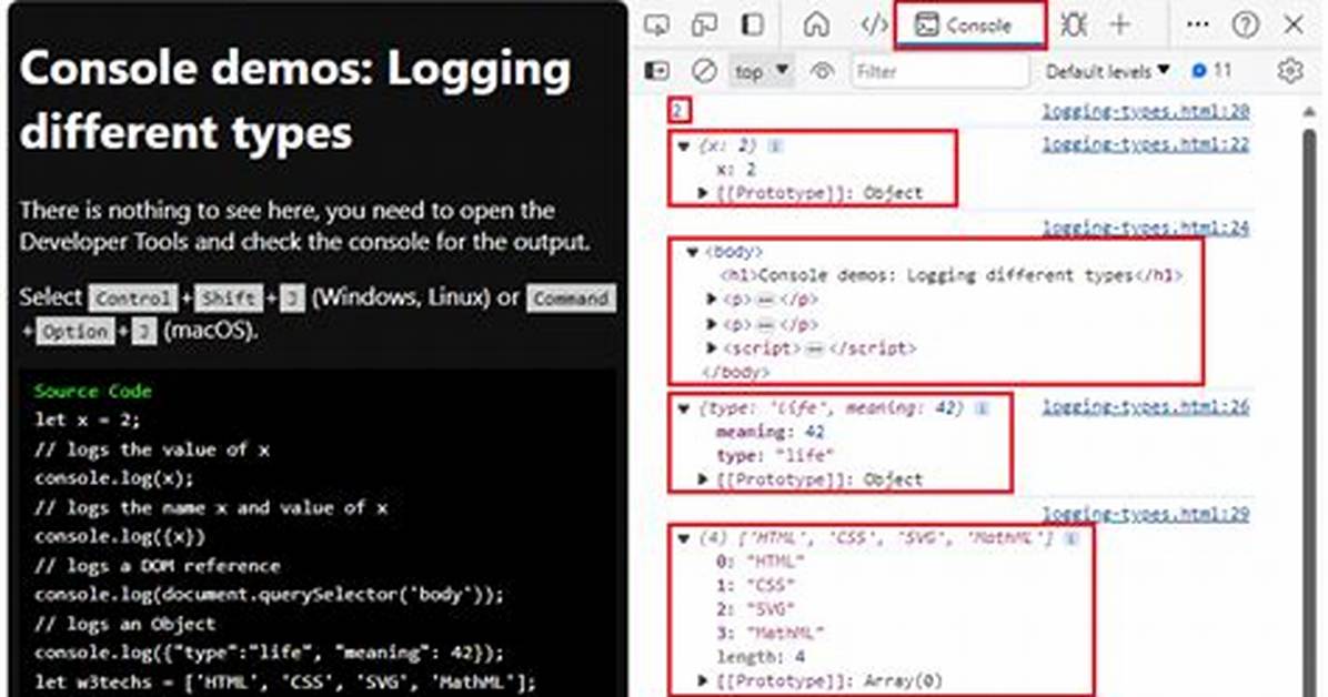 Difference Between Console. Log() and Console. Debug()?