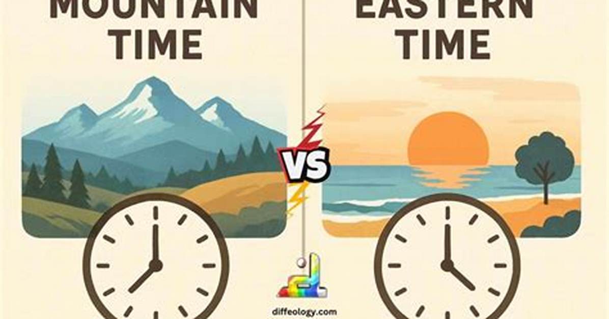 Difference Between Eastern and Mountain Time