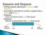 Difference Between "Enqueue" and "Dequeue"