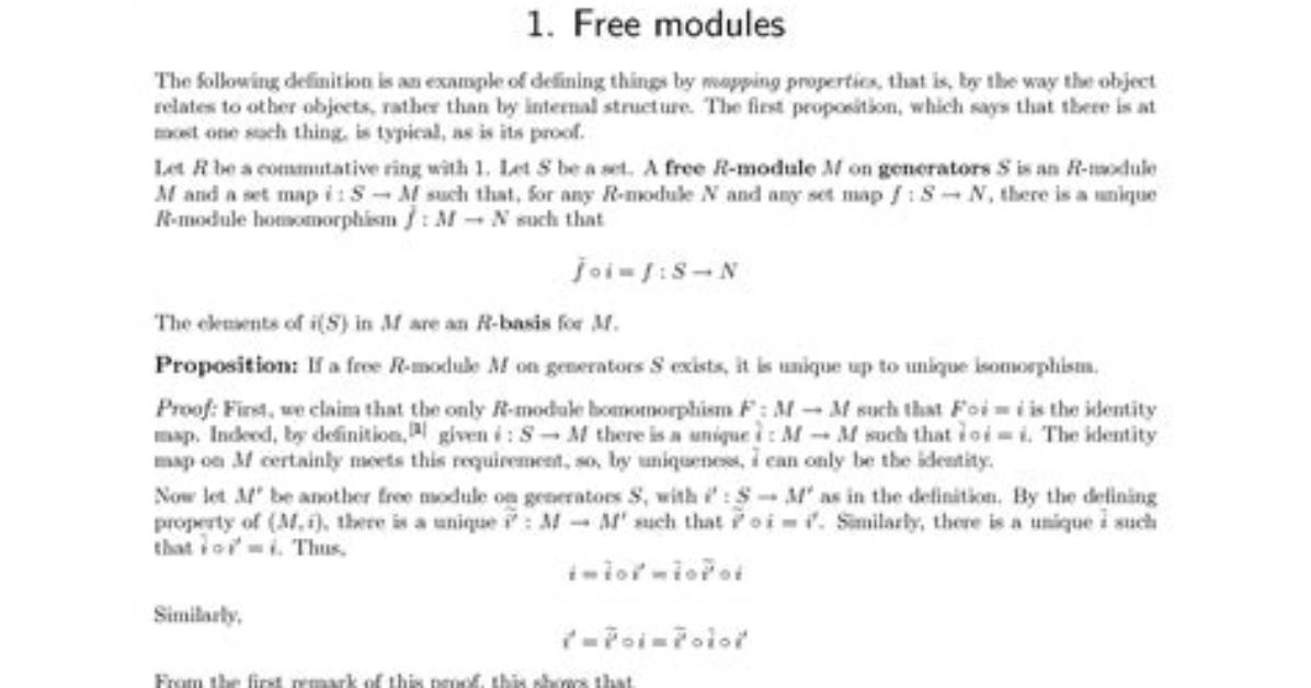 Difference Between Free and Finitely Generated Modules