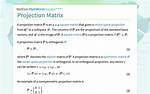 Difference Between Projection Matrix and Vector Projection