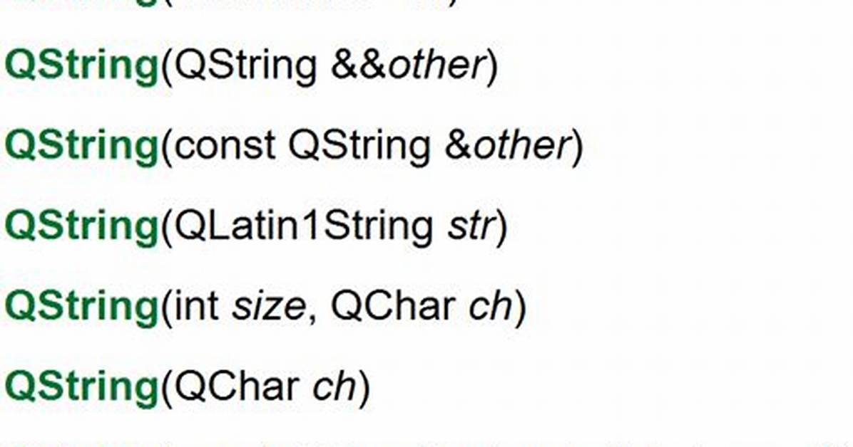 Difference Between Qstring and Std: :String