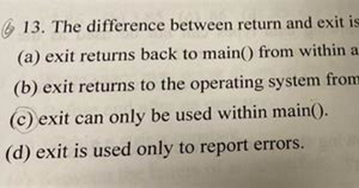 Difference Between Return and Exit in Bash Functions