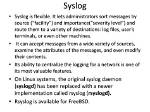 Difference Between Rsyslogd and Syslogd
