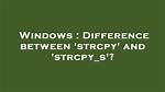 Difference Between 'Strcpy' and 'Strcpy_S'?