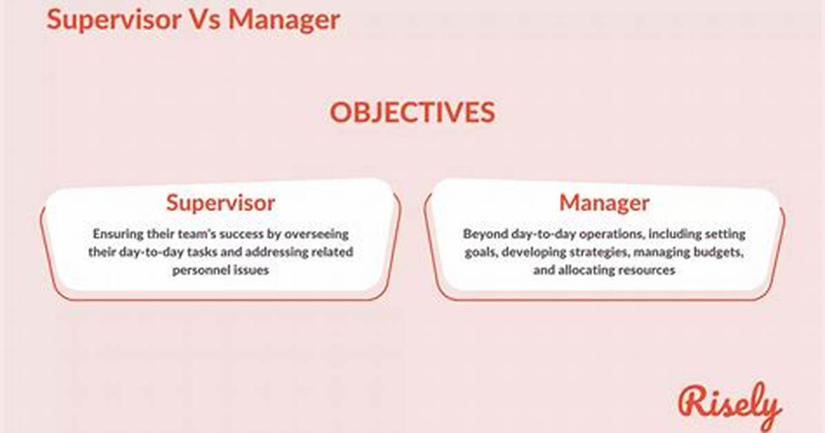 Difference Between Supervisor and Manager