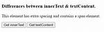 Difference Between textContent vs innerText
