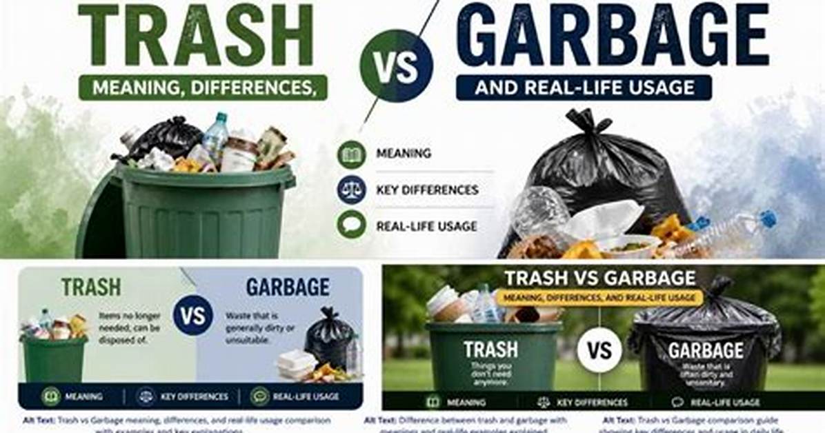 Difference Between Trash and Garbage