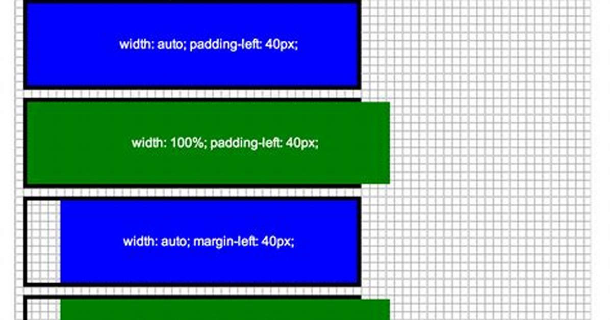 Difference Between Width Auto and Width 100 Percent