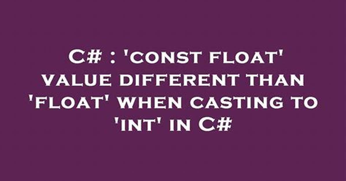 Difference in Casting Float to Int, 32-Bit C