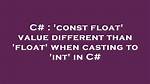 Difference in Casting Float to Int, 32-Bit C