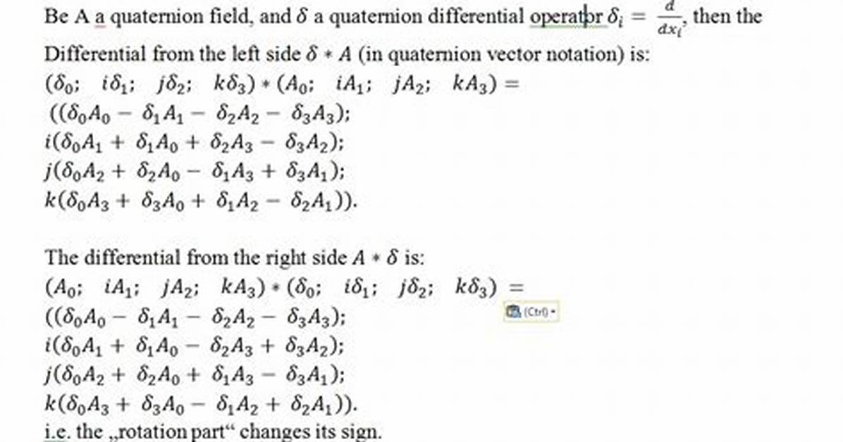 Differences Between Quaternion Integration Methods