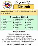 Difficult Antonyms