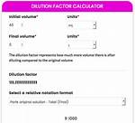Dilution Factor Calculator