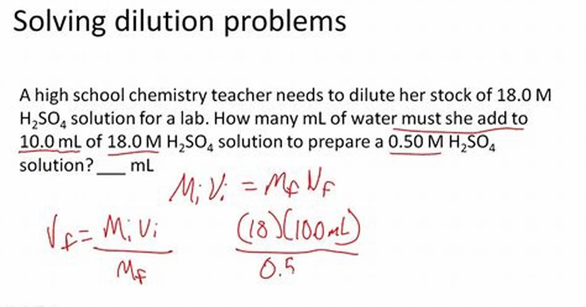 Dilution Problem