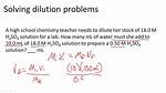 Dilution Problem