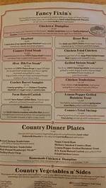 Dinner Cracker Barrel Menu