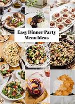 Dinner Party Menus
