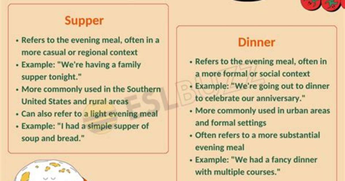 Dinner Versus Supper