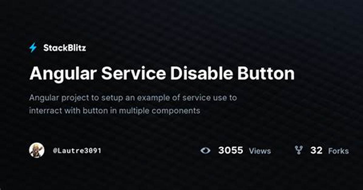 Disable Button in Angular 2