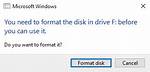 Disable the "Format Disk" Dialog