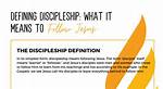 Discipleship Meaning