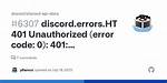 Discord Api 401: Unauthorized Error