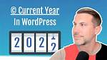 Display Current Year in Wordpress