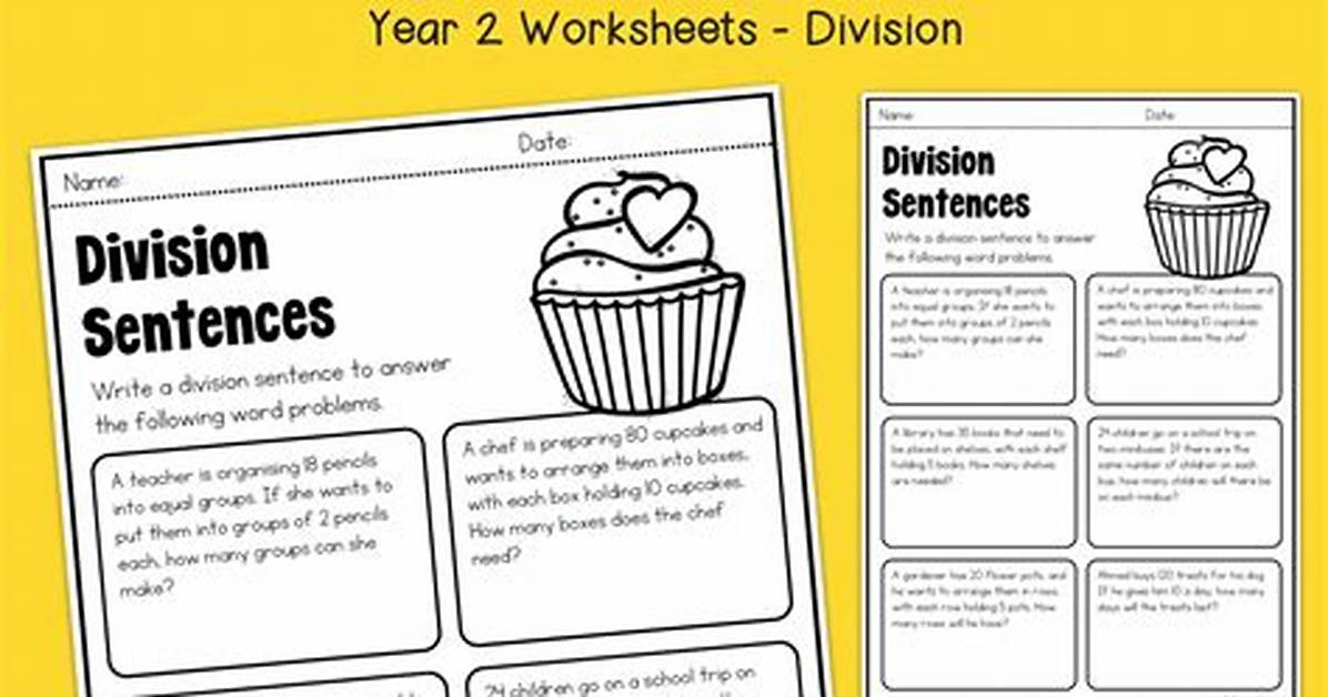 Division Sentence Example