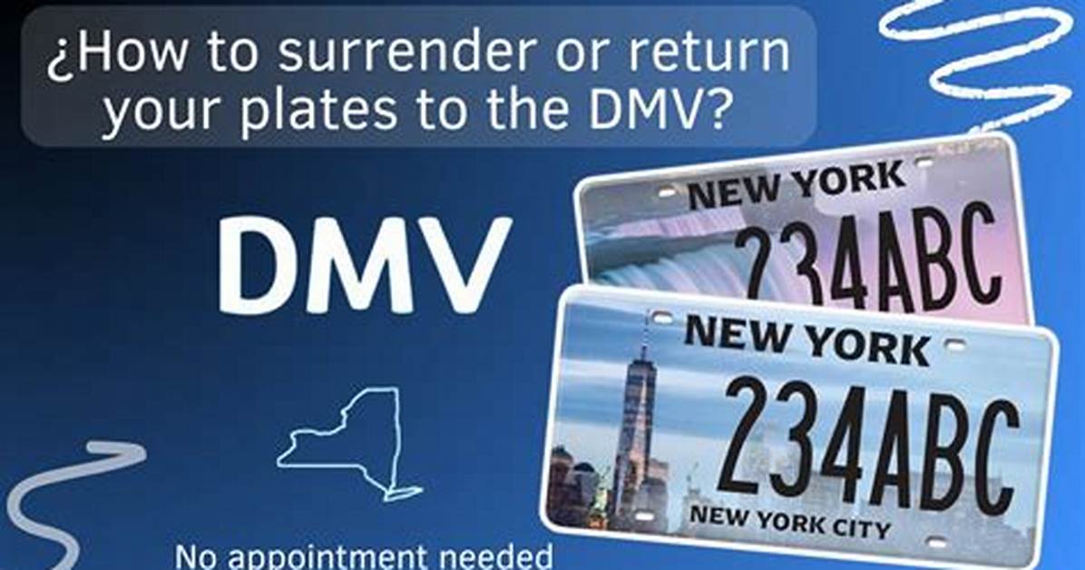 Dmv Return Plates
