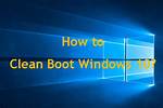 Do a Clean Boot Windows 10?