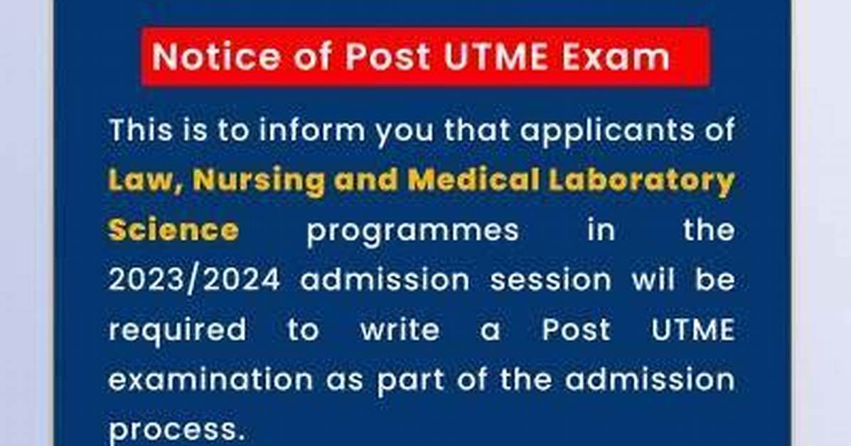 Do Adeleke University Write Post Utme?