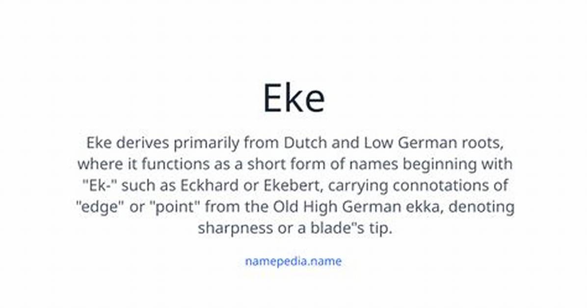 Do an Eke Meaning?