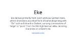 Do an Eke Meaning?