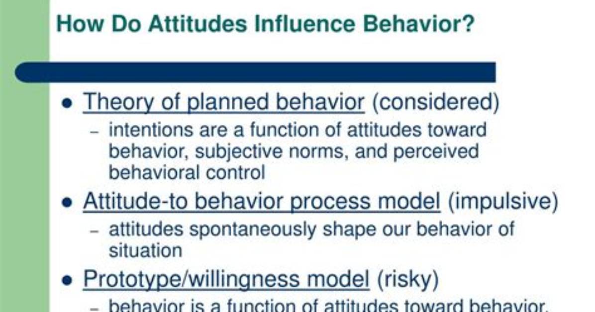 Do Attitudes Influence Behavior?
