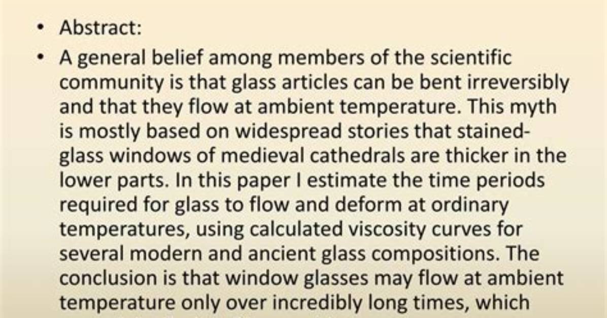Do Cathedral Glasses Flow?