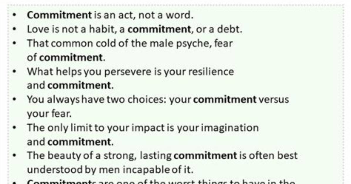 Do Commitment in a Sentence?