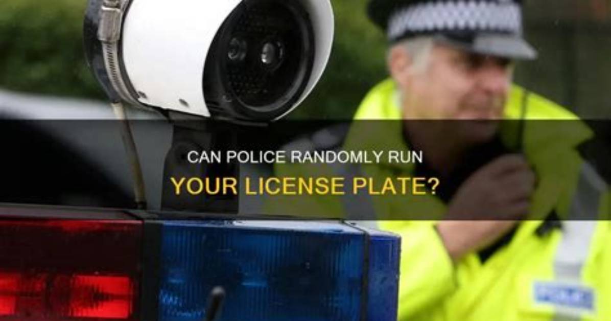 Do Cops Randomly Run Plates?