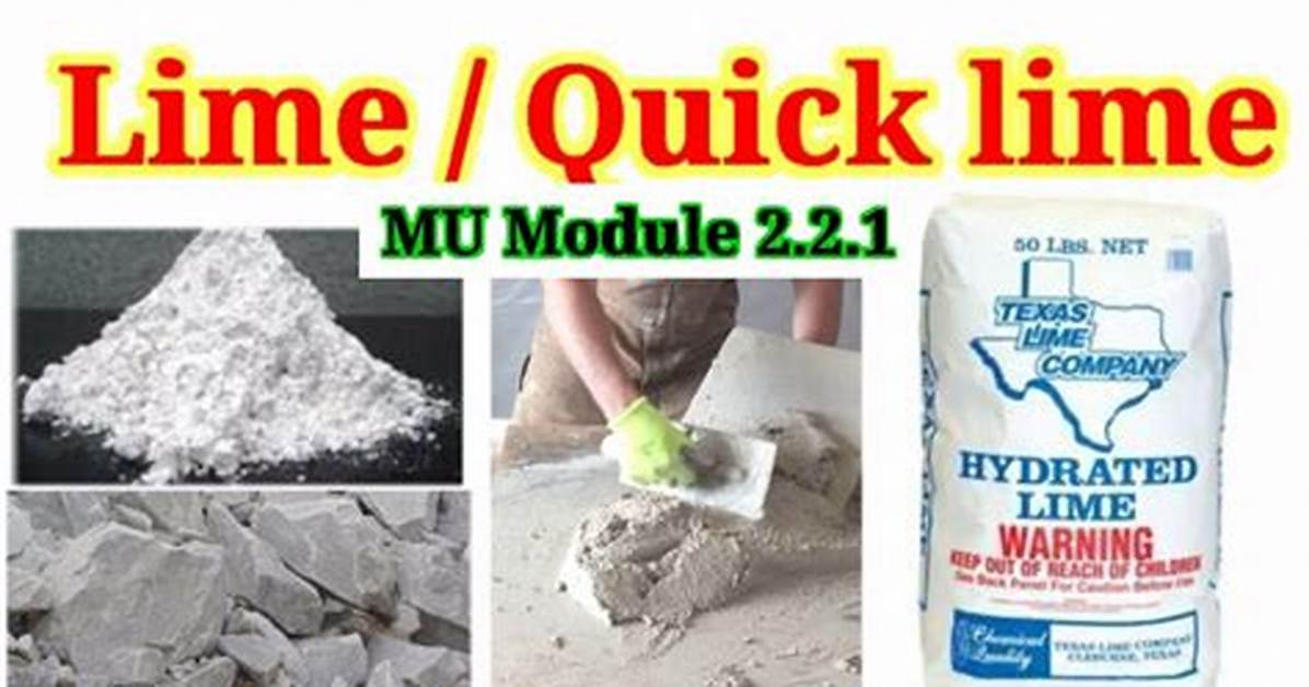 Do Farmers Use Quicklime?